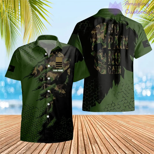 Personalized Swiss Soldier/ Veteran Camo With Name And Rank Hawaii Shirt 3D Printed - 2106230005