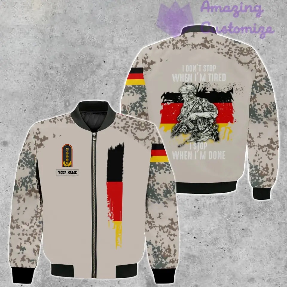Veste de bombardier personnalisée avec camouflage soldat/vétéran allemand avec nom et grade, imprimée en 3D - 2106230001