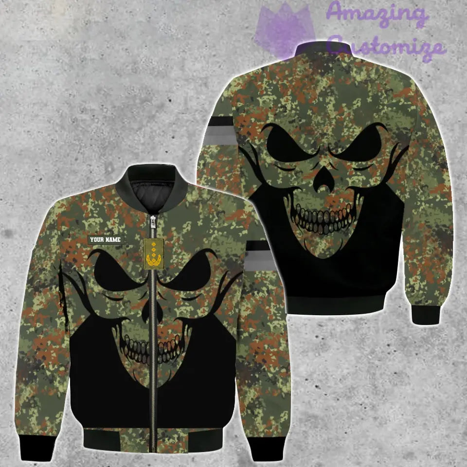 Veste de bombardier personnalisée avec camouflage soldat/vétéran allemand avec nom et grade, imprimée en 3D - 2106230004