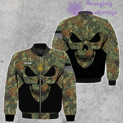 Veste de bombardier personnalisée avec camouflage soldat/vétéran allemand avec nom et grade, imprimée en 3D - 2106230004
