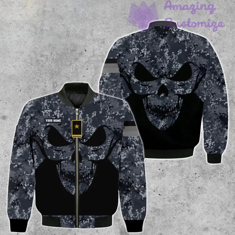 Veste de bombardier personnalisée avec camouflage soldat/vétéran allemand avec nom et grade, imprimée en 3D - 2106230004