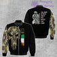 Personalized Ireland Soldier/ Veteran Camo With Name And Rank Bomber Jacket 3D Printed - 16879104