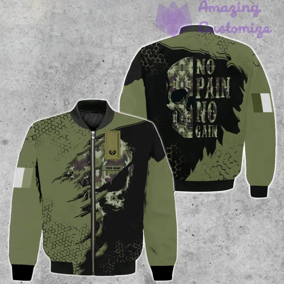 Personalized Ireland Soldier/ Veteran Camo With Name And Rank Bomber Jacket 3D Printed - 1687910401