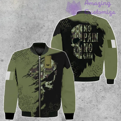 Personalized Ireland Soldier/ Veteran Camo With Name And Rank Bomber Jacket 3D Printed - 1687910401