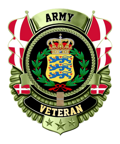 Personalized Rank Denmark Soldier/Veterans Camo Cut Metal Sign - 2606230001
