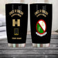 Personalized Ireland  Veteran/ Soldier With Rank And Name Camo Tumbler Gold Flag - 2607230001