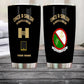 Personalized Ireland  Veteran/ Soldier With Rank And Name Camo Tumbler Gold Flag - 17180640