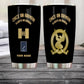 Personalized Ireland  Veteran/ Soldier With Rank And Name Camo Tumbler Gold Flag - 17180640