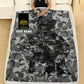 Personalisierte Fleecedecke für australische Soldaten/Veteranen im Camouflage-Muster mit Namen und Rang, 3D-Druck – 0608230001