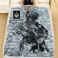 Personalized UK Solider/ Veteran Camo With Name And Rank Fleece Blanket 3D Printed - 17229024