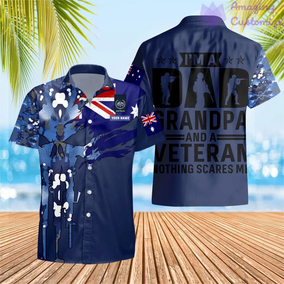 Personalized Australia Solider/ Veteran Camo With Name And Rank Hawaii Shirt 3D Printed - 2207230001