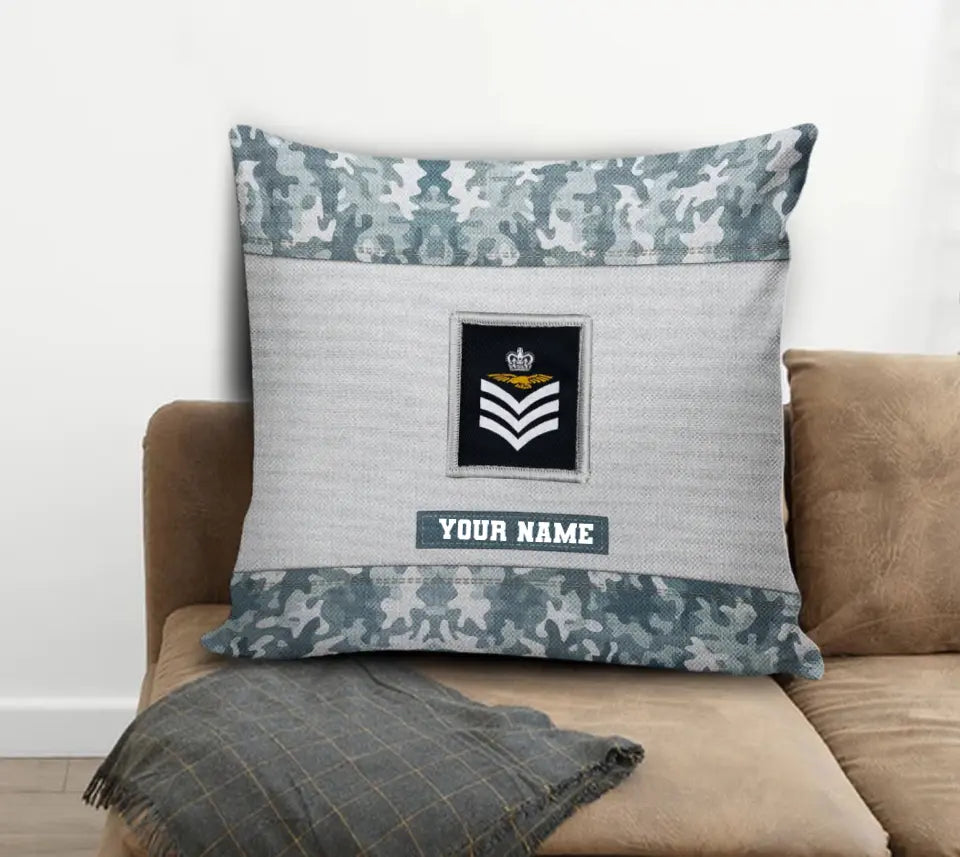 Personalized UK Soldier/ Veteran Camo With Name And Rank Pillow 3D Printed - 0908230001