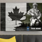 Personalisierter kanadischer Soldat/Veteranen-Camouflage mit Namen und Rang auf Leinwand, 3D-Druck