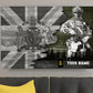 Personalized UK Soldier/ Veteran Camo With Name And Rank Canvas 3D Printed