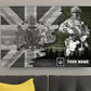 Personalized UK Soldier/ Veteran Camo With Name And Rank Canvas 3D Printed
