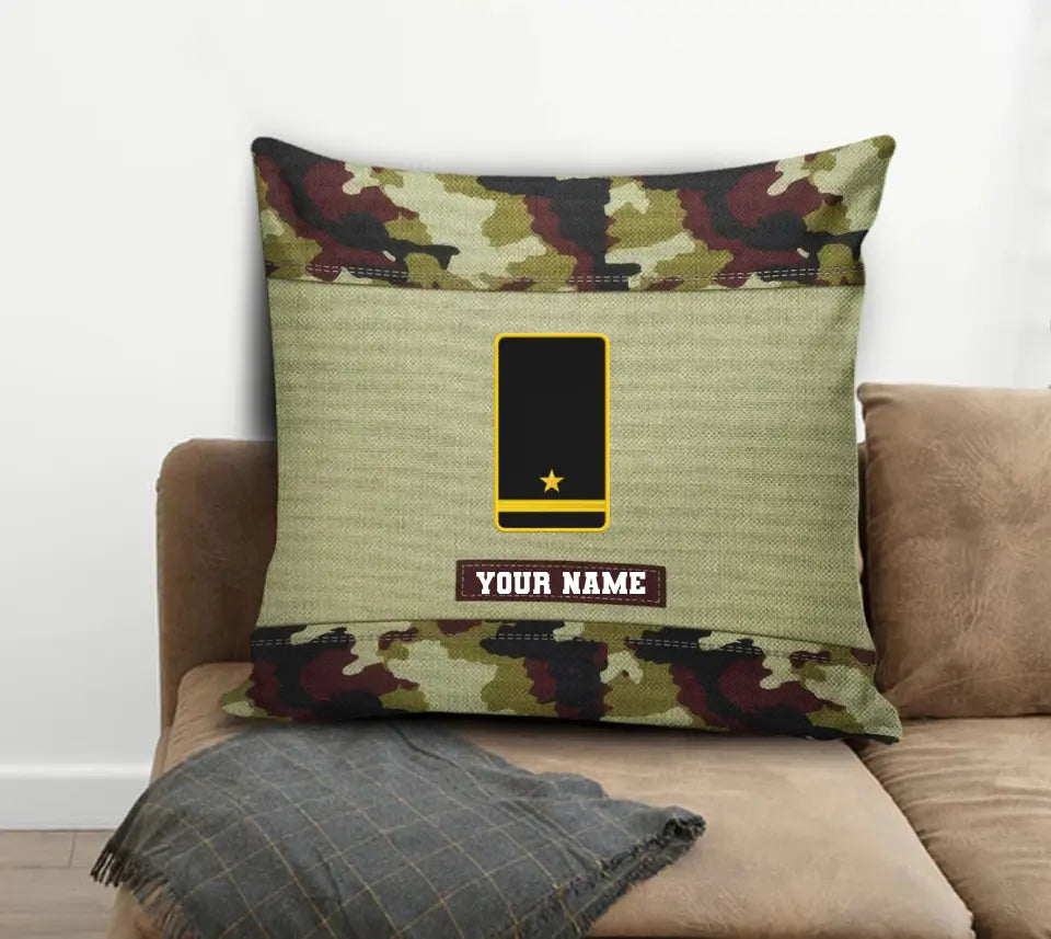 Personalized Ireland Soldier/ Veteran Camo With Name And Rank Pillow 3D Printed - 16920576