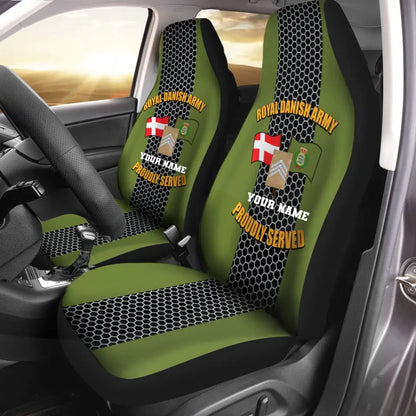 Personalized Denmark Soldier/ Veteran Camo With Name And Rank Car Seat Covers 3D Printed - 2208230001