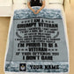 Personalized UK Soldier/ Veteran Camo With Name And Rank Fleece Blanket 3D Printed - 16932672