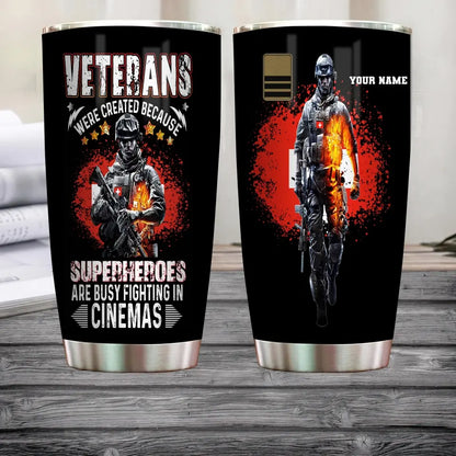 Personalized Swiss Veteran/ Soldier With Rank And Name Camo Tumbler All Over Printed - 16933536