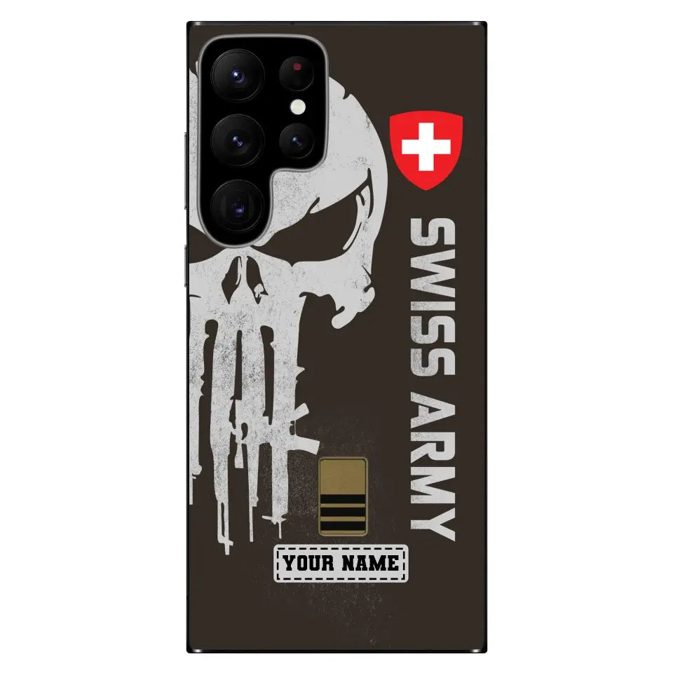 Personalized Swiss Soldier/Veterans With Rank And Name Phone Case Printed - 1009230001