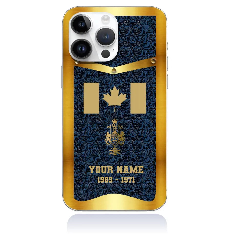Personalized Canada Soldier/Veterans With Rank And Name Phone Case Printed - 1409230001