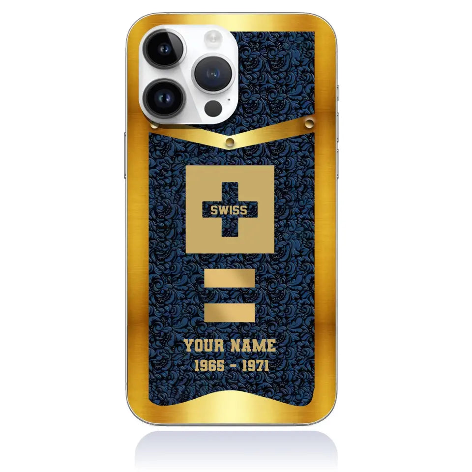 Personalized Swiss Soldier/Veterans With Rank And Name Phone Case Printed - 1409230001