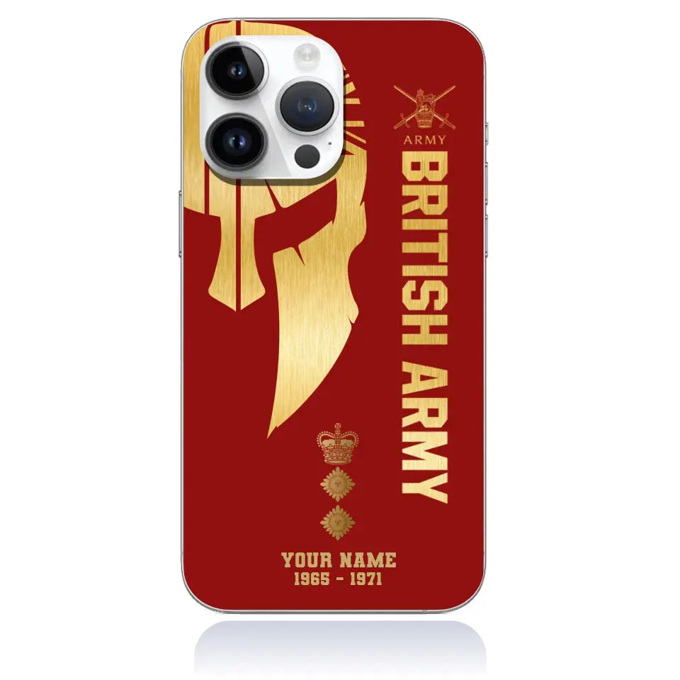 Personalized UK Soldier/Veterans With Rank And Name Phone Case Printed - 1509230002