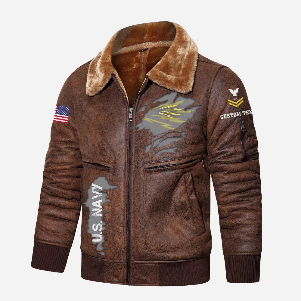 US Military - Navy Rating - Leather Jacket For Veterans