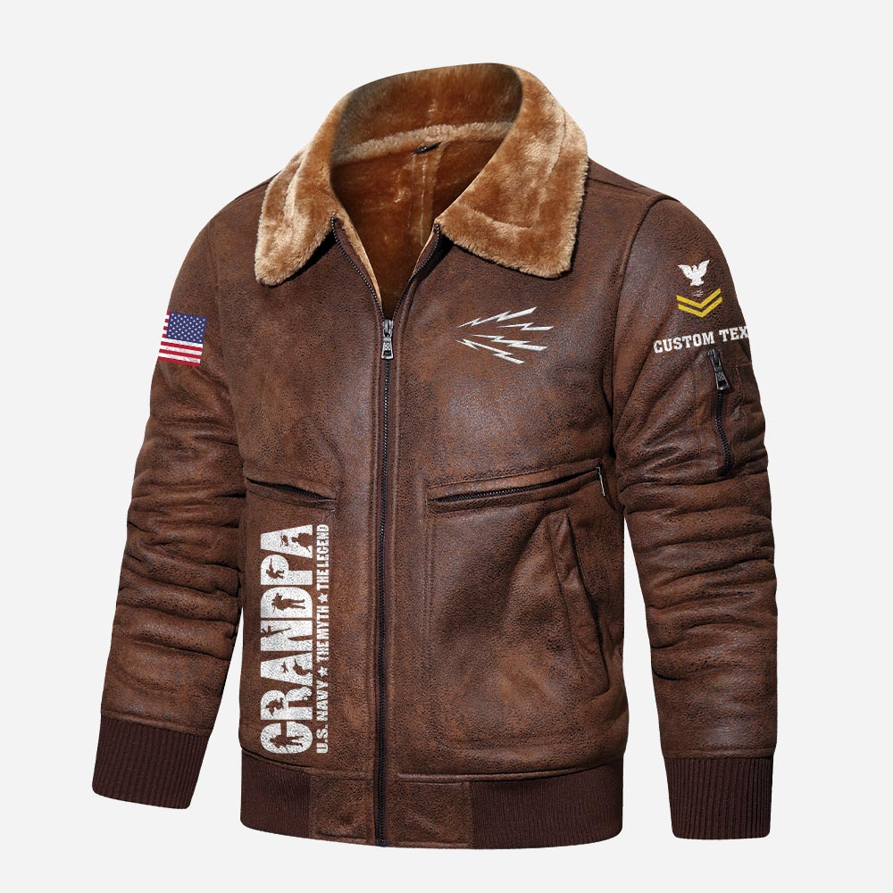 US Military - Navy Rating - Leather Jacket For Veterans