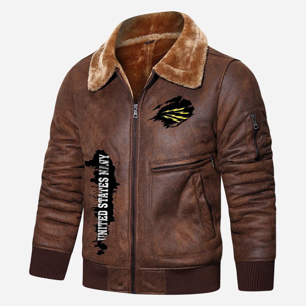 US Military - Navy Rating - Leather Jacket For Veterans