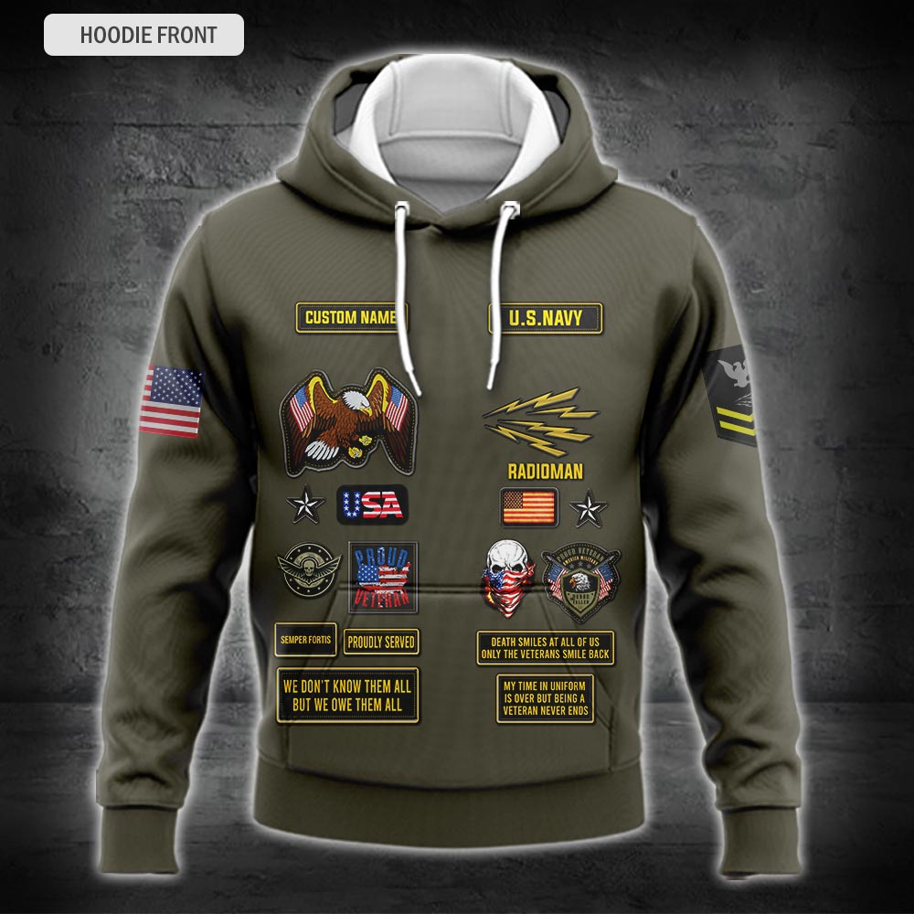 US Military – Navy Rating All Over Print Hoodie