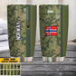 Personalized Norway Veteran/Soldier With Rank And Name Camo Tumbler All Over Printed - 1804230006