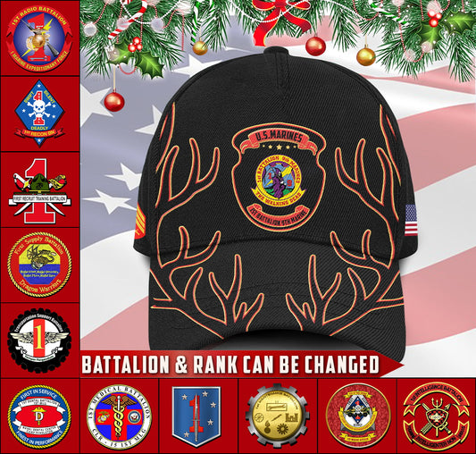 Casquette imprimée sur toute la surface du bataillon des Marines de l'armée américaine