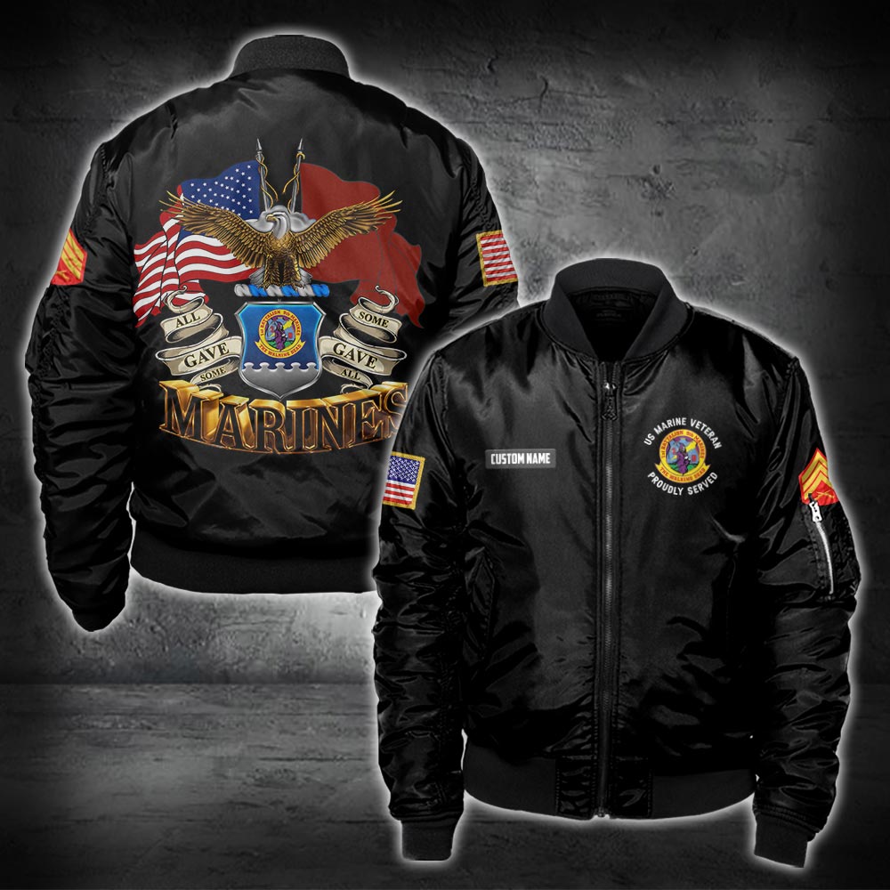 US Military – Marine Battalion All Over Print Bomber Jacket
