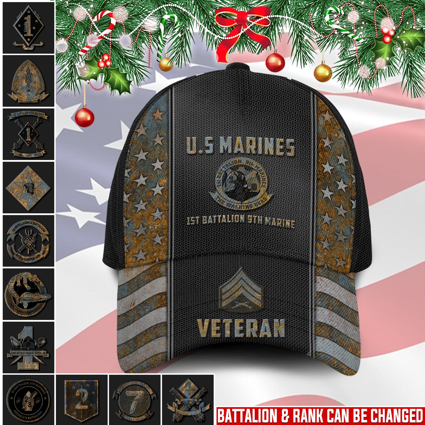 US Military – Marine Battalion All Over Print Cap