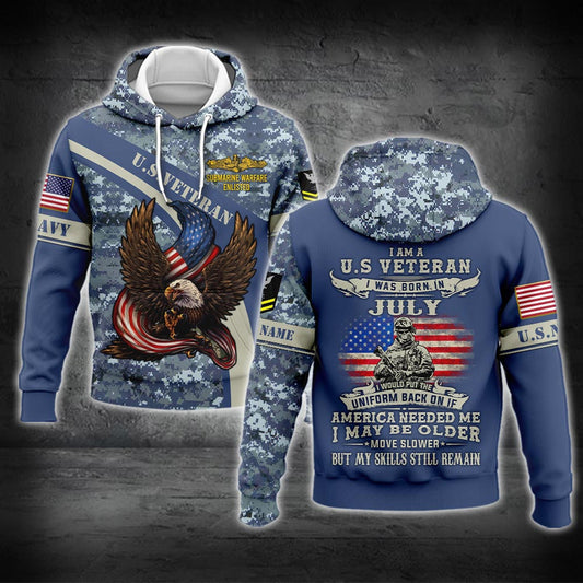 US Military – Navy Badge All Over Print Hoodie