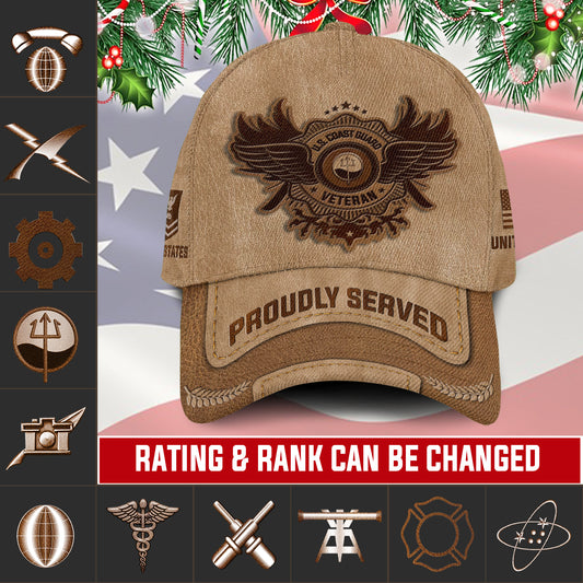 US Military – Coast Guard Rating All Over Print Cap