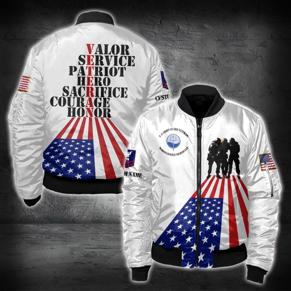 US Military – Coast Guard Rating All Over Print Bomber Jacket