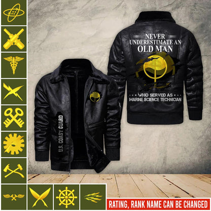 US Military - Coast Guard Rating - Leather Jacket For Veterans