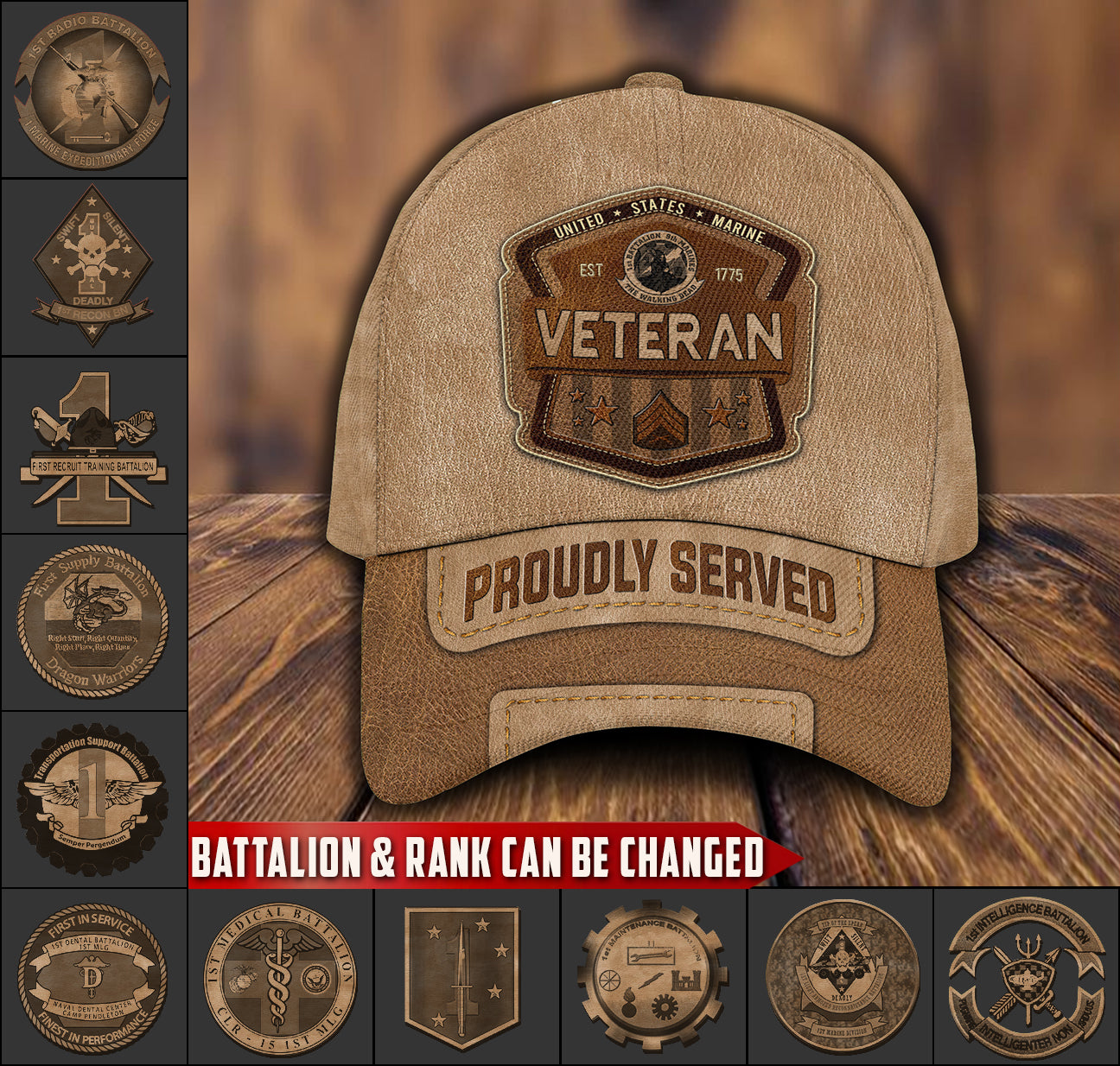 US Military – Marine Battalion All Over Print Cap