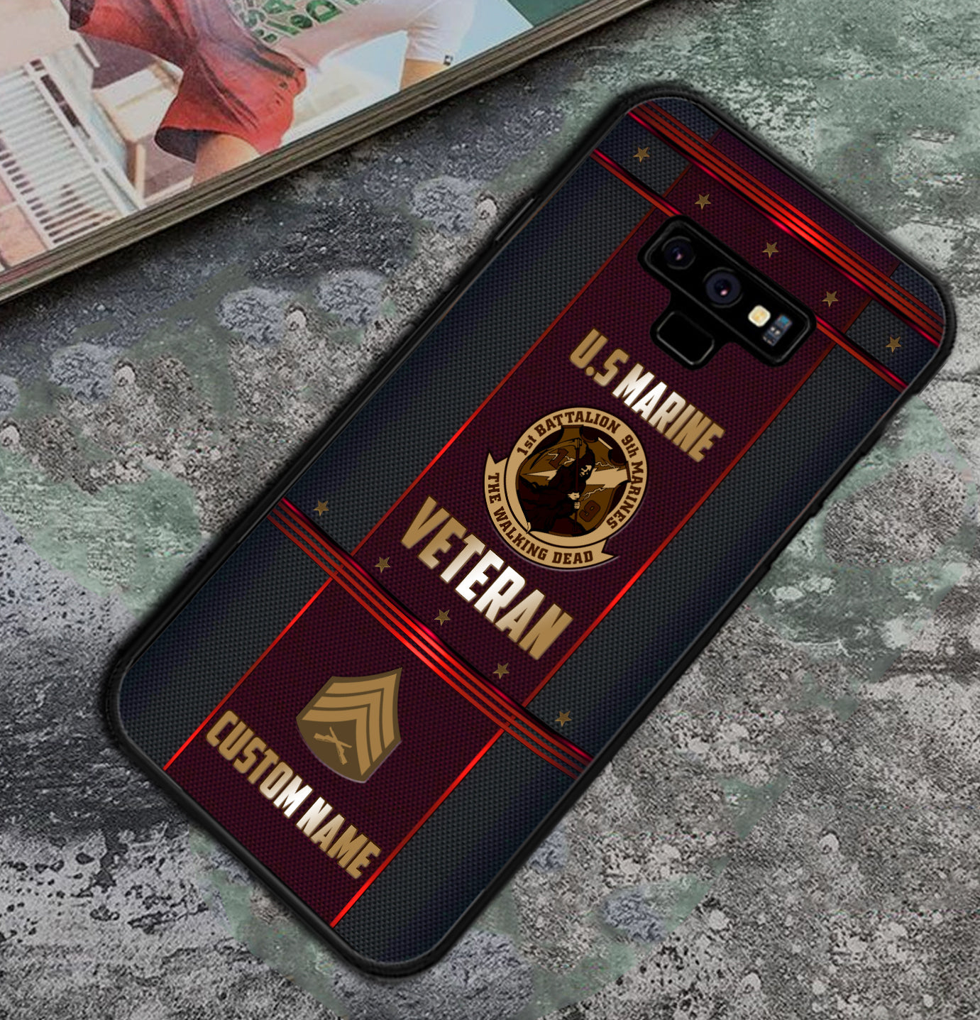 Personalized US Military - Marine Battalion Phone Case Printed