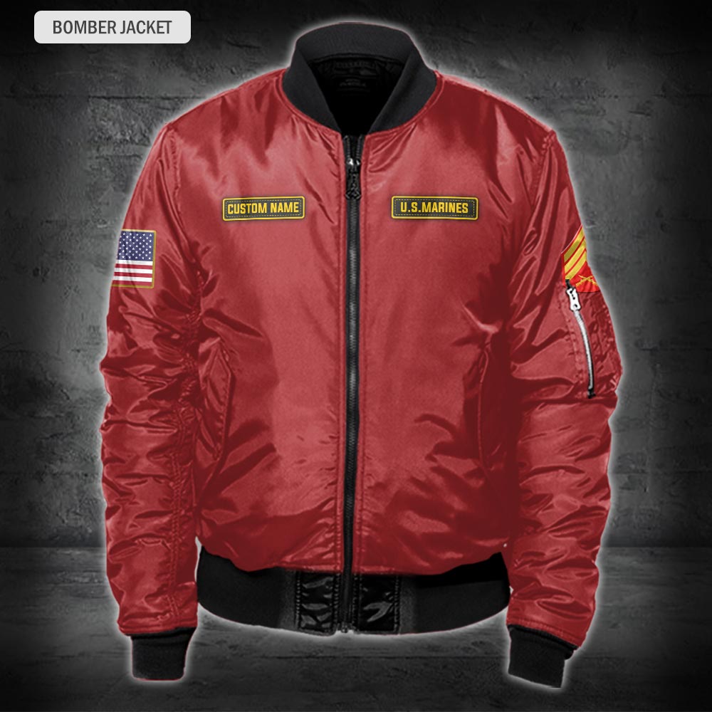 US Military – Marine Battalion All Over Print Bomber Jacket