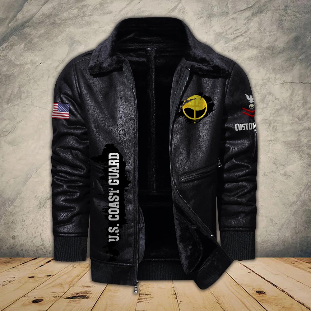 US Military - Coast Guard Rating - Leather Jacket For Veterans