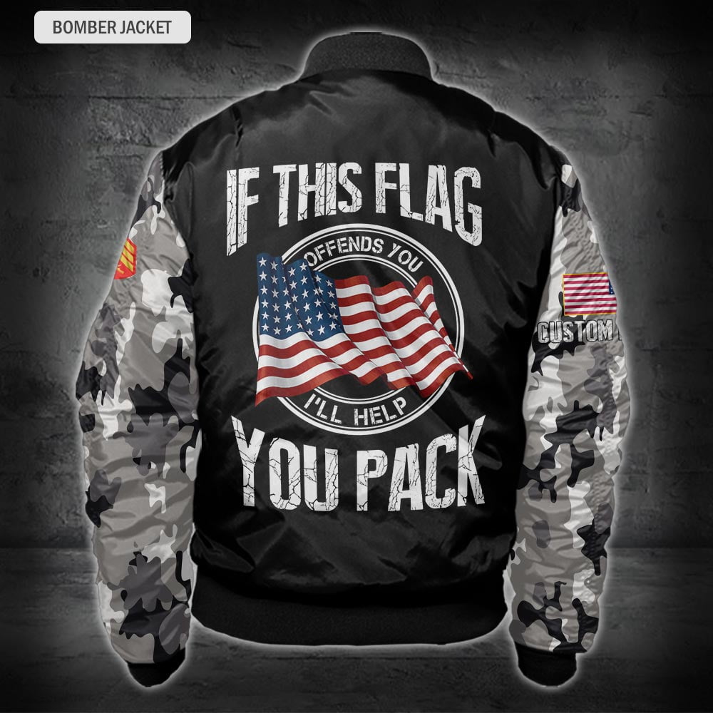 US Military – Marine Battalion All Over Print Bomber Jacket
