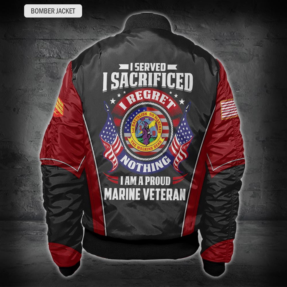US Military – Marine Battalion All Over Print Bomber Jacket