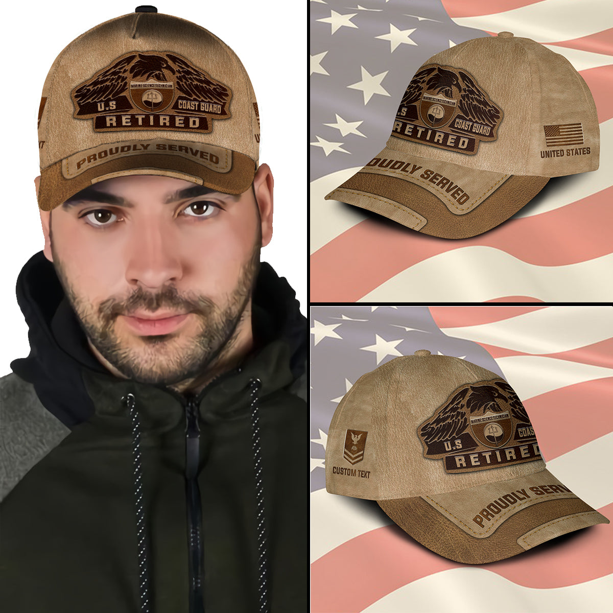 US Military – Coast Guard Rating All Over Print Cap