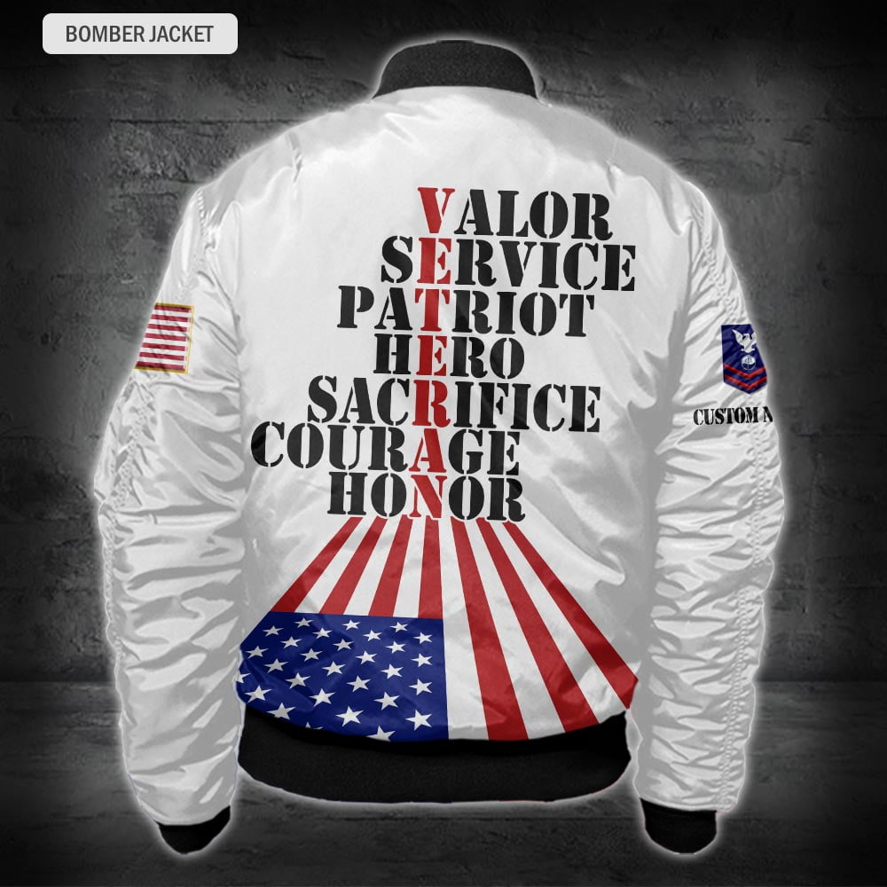 US Military – Coast Guard Rating All Over Print Bomber Jacket