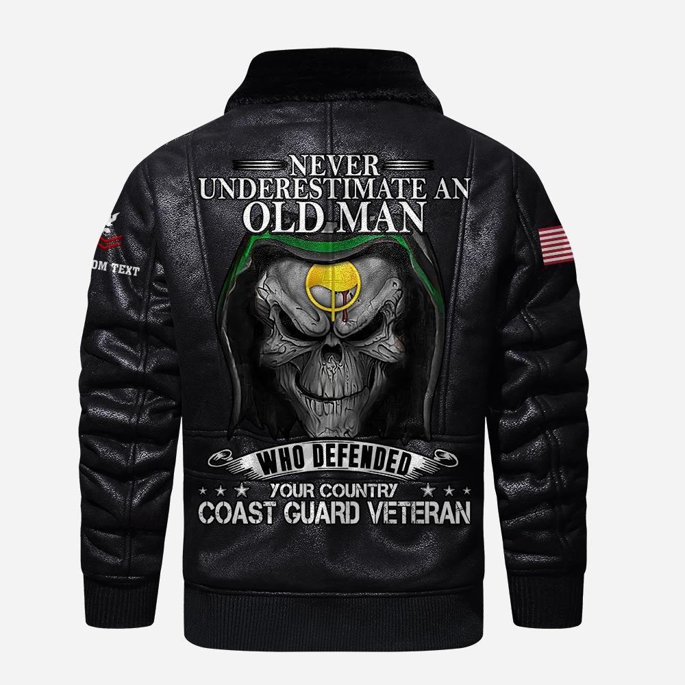 US Military - Coast Guard Rating - Leather Jacket For Veterans