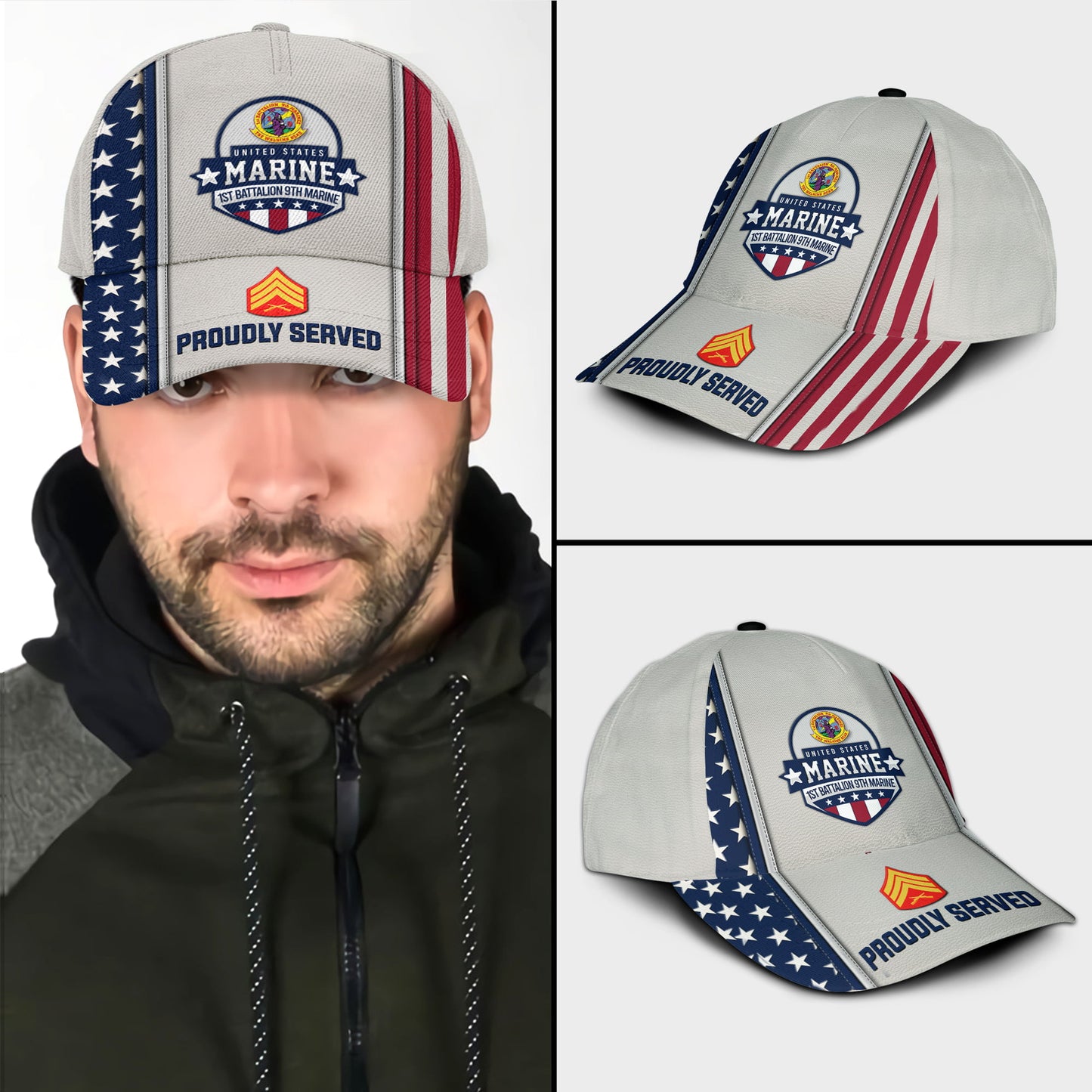 US Military – Marine Battalion All Over Print Cap