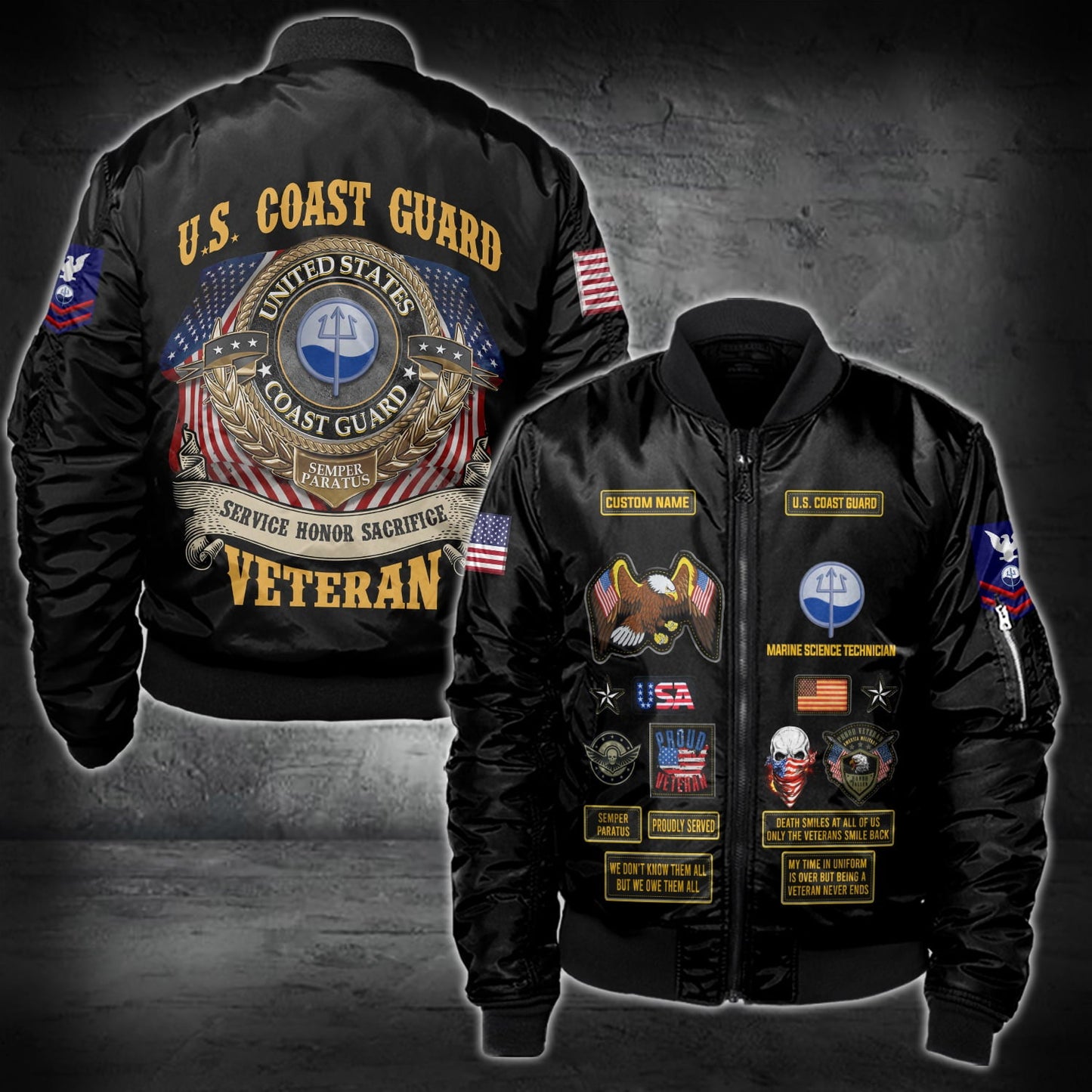 US Military – Coast Guard Rating All Over Print Hoodie